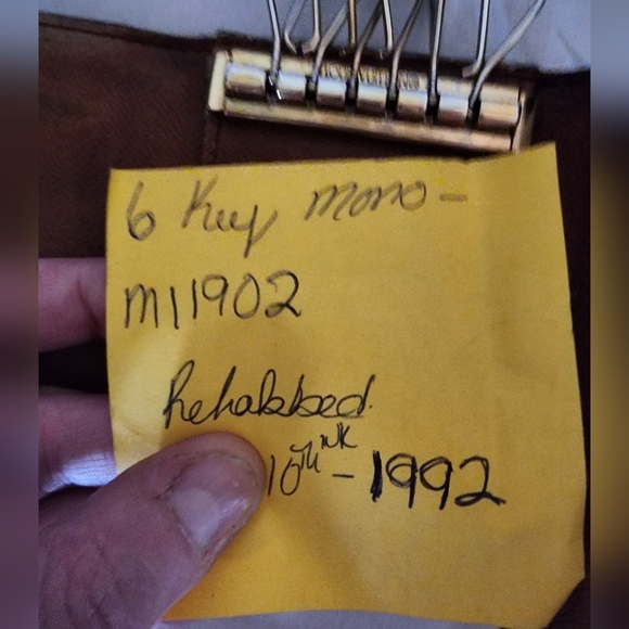 Guc vintage louis vuitton brown mono 6 key wallet see pics - Picture 9 of 9